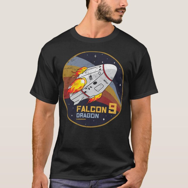 T-shirt Falcon 9 - Dragon d'équipage Nasa (Devant)