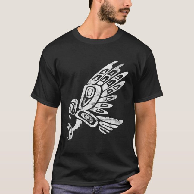 T-shirt Falcon Abstrait Haida Art Pacifique Côte-Nord-Oues (Devant)