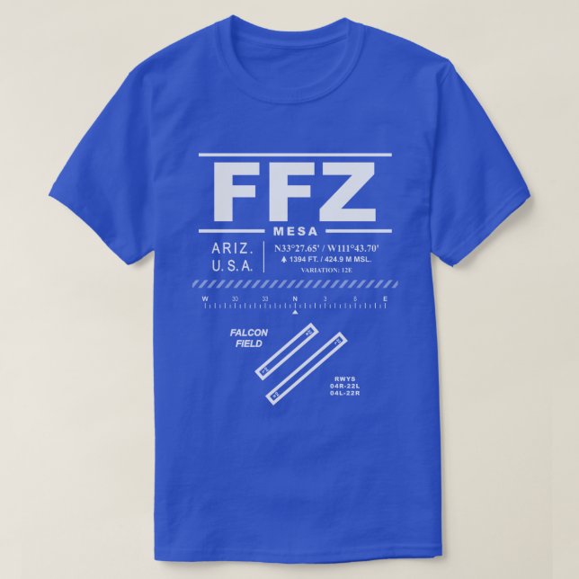 T-shirt Falcon Field Airport FFZ (Design devant)