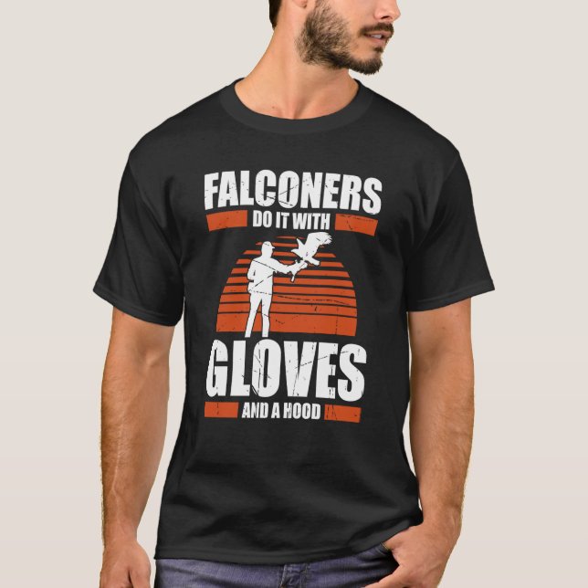 T-shirt Falconer Chasseur Falconer Tracker Chasse au canar (Devant)