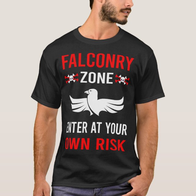 T-shirt Falconer de zone de risque (Devant)