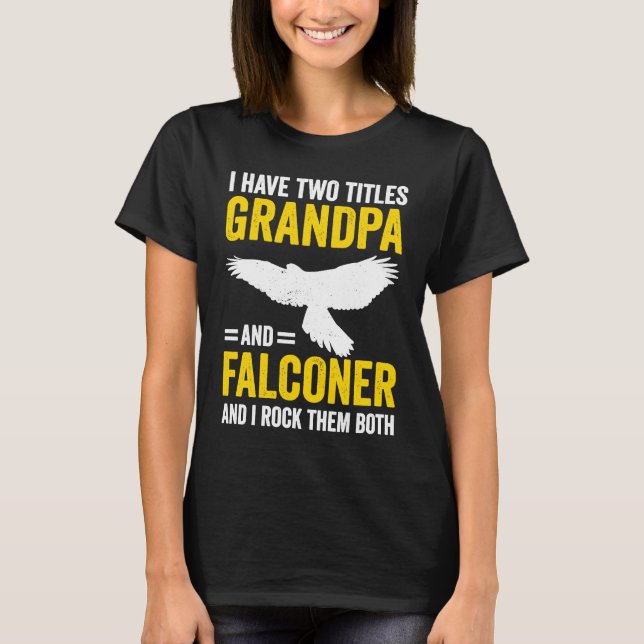 T-shirt Falconry Grandpa and Falconer (Devant)