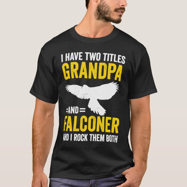T-shirt Falconry Grandpa and Falconer (Devant)