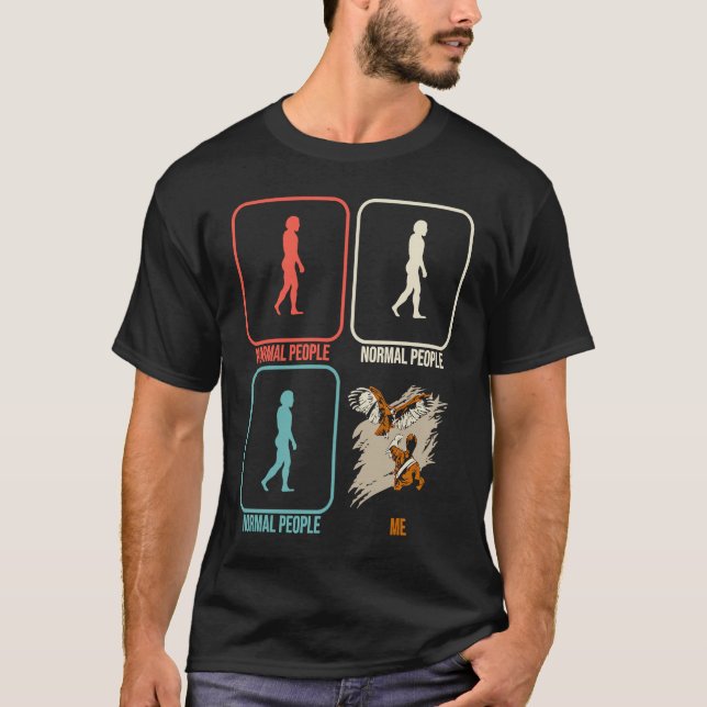 T-shirt Falconry Ornithology Birder Falconer normal people (Devant)