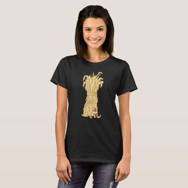 T-shirt Fall Chipmunk Et Haystack (Devant entier)