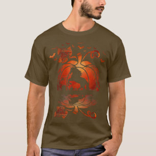 T-shirt Fall Cute Horse In The Pumpkin Funny Halloween Aut