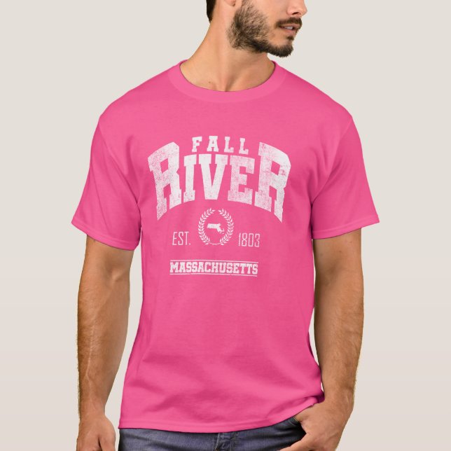 T-shirt Fall River MA Massachusetts Vintage Throwback (Devant)