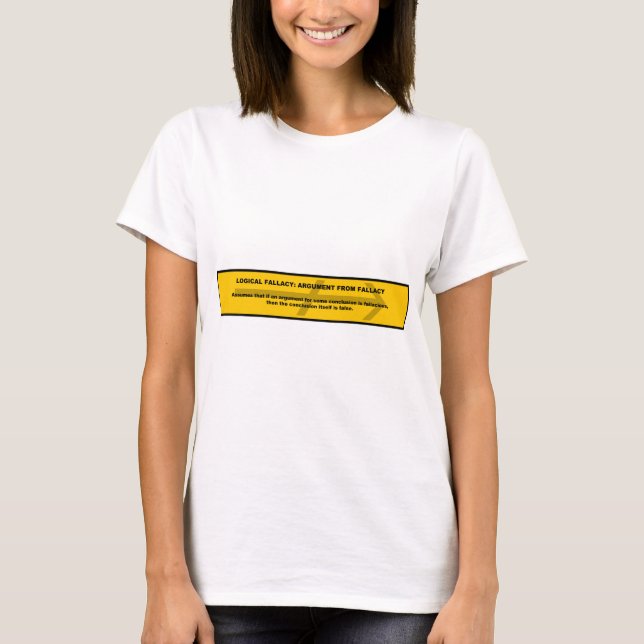 T-shirt Fallacy logique : Argument de la fallatie (Devant)