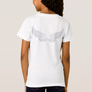 T-Shirt Falln Castiel Angel Blanc avant et arrière