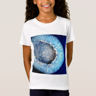 T-Shirt Falln Geode en cristal bleu
