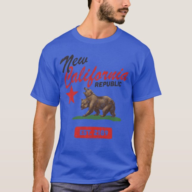 T-shirt Fallout New California Republic Drapeau Fait 2189  (Devant)