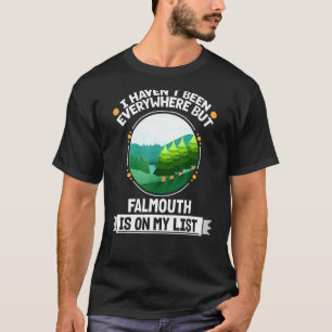 T-shirt Falmouth Est Sur Ma Liste Nature Arbres Extérieurs