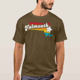 T-shirt Falmouth Massachusetts Souvenir Vintage en détress