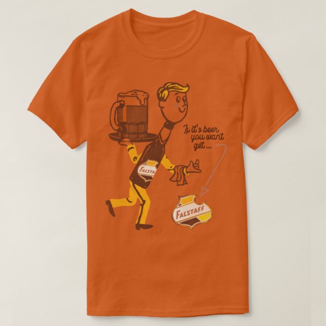 T-shirt Falstaff Retro Déficit Beer Man (Design devant)