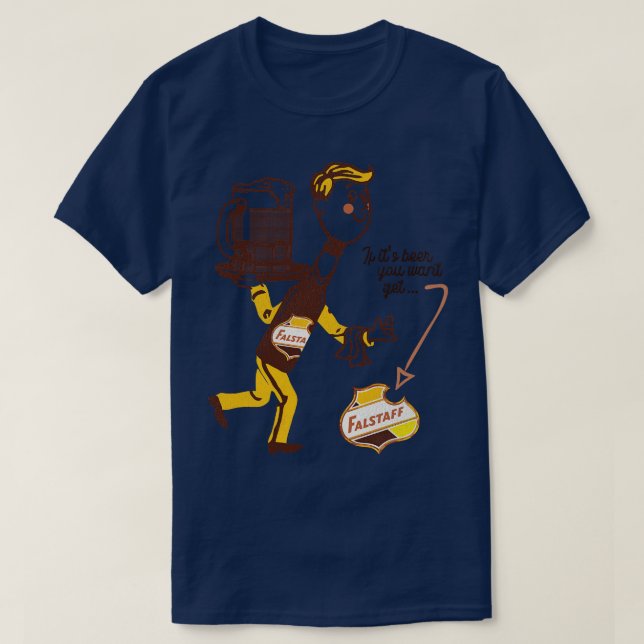 T-shirt Falstaff Retro Déficit Beer Man (Design devant)