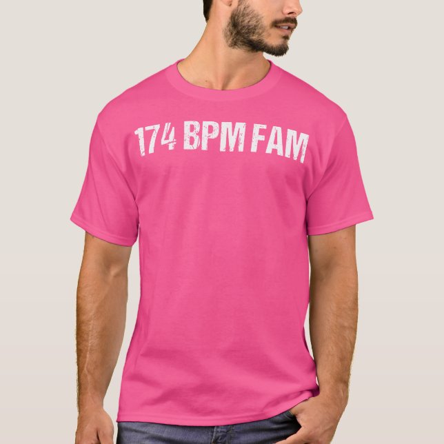 T-shirt Fam Drum 174 Bpm Et Bass Dnb Music Festival Edm M (Devant)