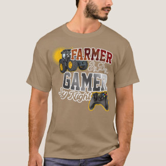 T-shirt Famer par Day Gamer par Night amusant jeu vidéo ga
