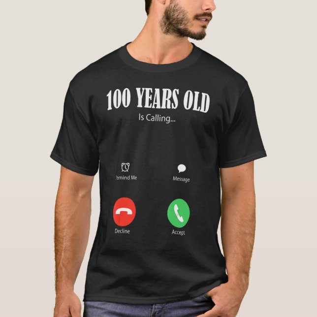 T-shirt Fami, 100 Ans, appelle Joyeux 100 Ans (Devant)