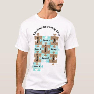 T-shirt familial personnalisé - Dix pièces de puzz