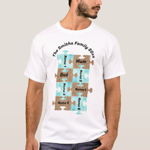 T-shirt familial personnalisé - Huit pièces de puz