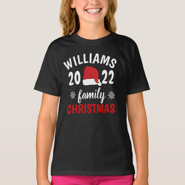 T-shirt familial personnalisé Noël 2022 (Devant)
