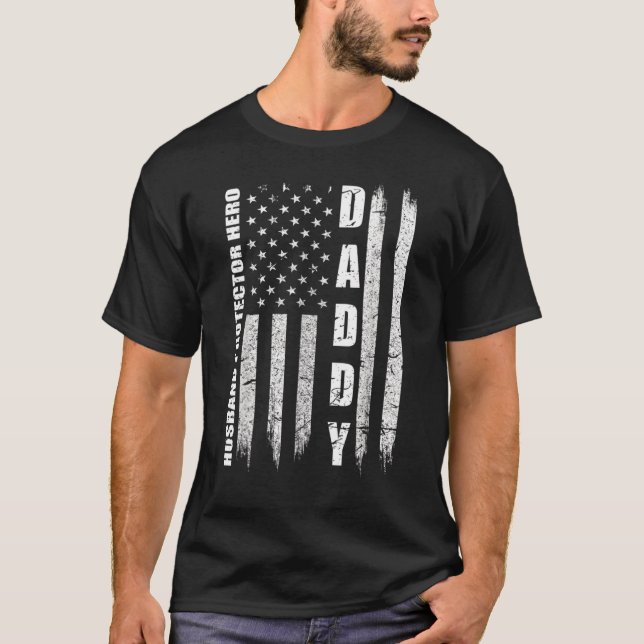 T-shirt Famille 365 Mari Protector Hero Daddy Présent Da (Devant)