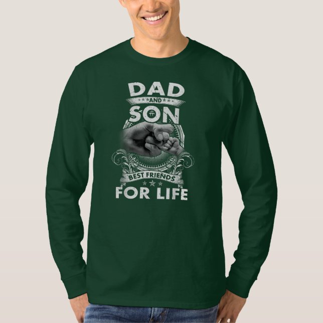 T-shirt Famille 365 Meilleurs Amis Pour La Vie De Papa Et  (Devant)