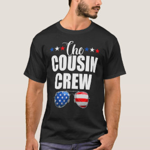 T-shirt Famille 4 juillet jumelage Cousin Crew American F