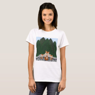 T-shirt Famille adorable de renards