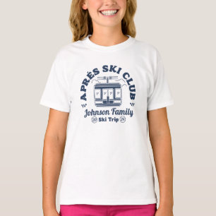 T-shirt Famille Amis Après-Ski Personnalisé Groupe Voyage 