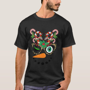 T-shirt Famille Amusante Visage Léopard Lunettes Rindeer C