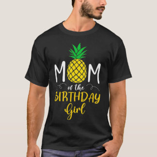 T-shirt Famille Ananas Maman De Fille Hommes Anniversaire