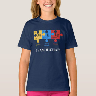 T-shirt Famille assortie de sensibilisation à l'autisme pe