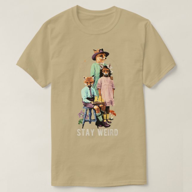 T-shirt Famille Attrayante Avec Séjour Énoncé Étrange Prem (Design devant)