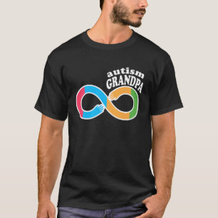 T-shirt Famille Autism Awareness Grand-père Arc-en-ciel In