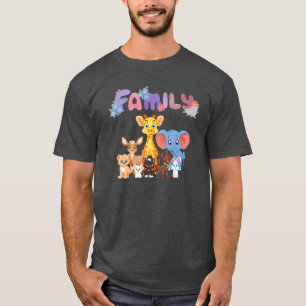 T-shirt Famille avec ami animal