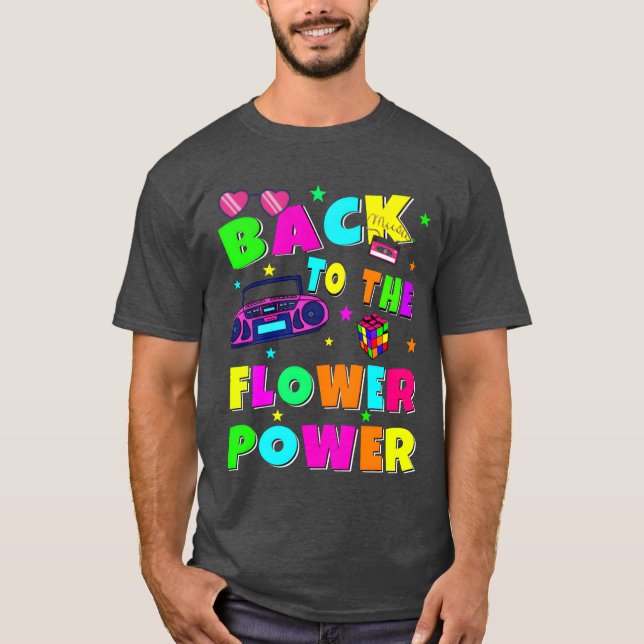 T-shirt famille Backohe Flower Power (Devant)