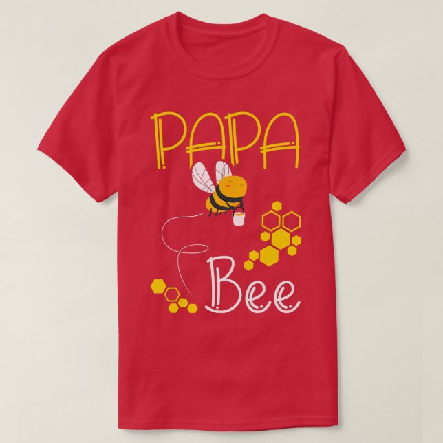T-shirt Famille Bee Papa Papa Anniversaire Première Fête d (Design devant)