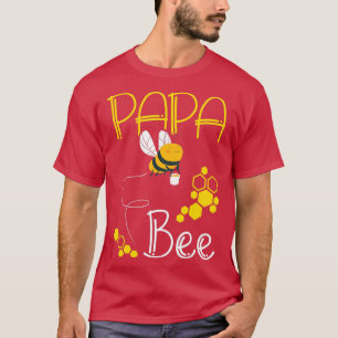 T-shirt Famille Bee Papa Papa Anniversaire Première Fête d