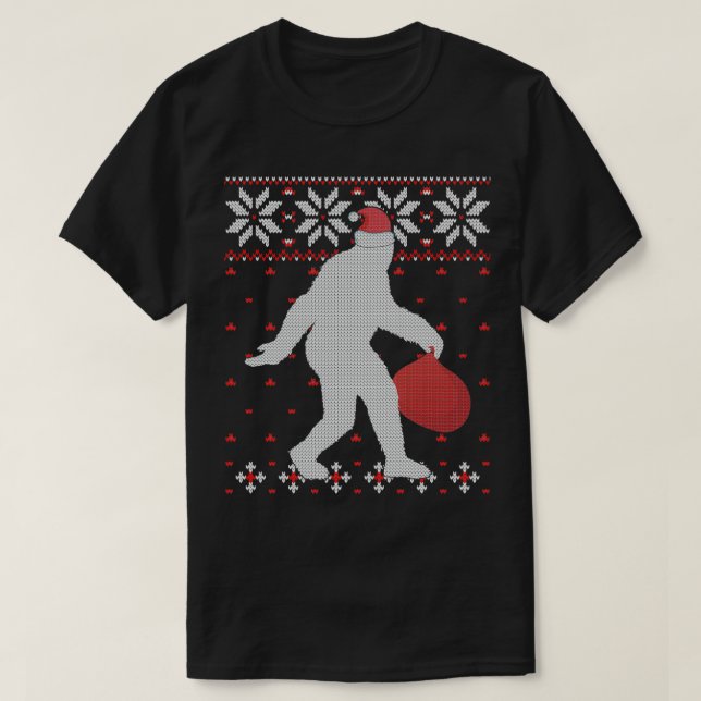 T-shirt Famille Bigfoot Sasquatatch Correspondant Noël S (Design devant)