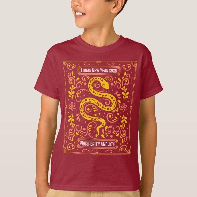 T-shirt Famille : Bonne année chinoise 2025 (Devant)