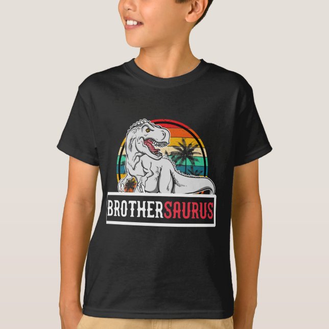 T-shirt Famille Brothersaurus T Rex Dinosaur Brother Sauru (Devant)