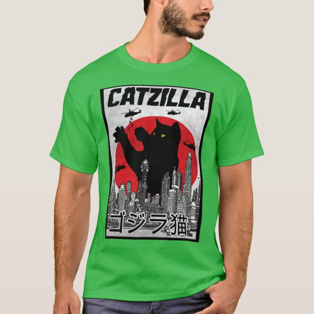 T-shirt Famille Catzilla (Devant)