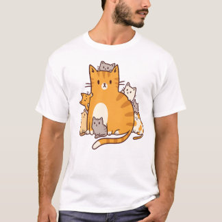 T-shirt Famille Chat Chaud