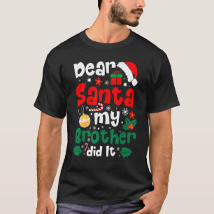 T-shirt Famille Cher Père Noël Mon Frère L'A Fait Noël Paj