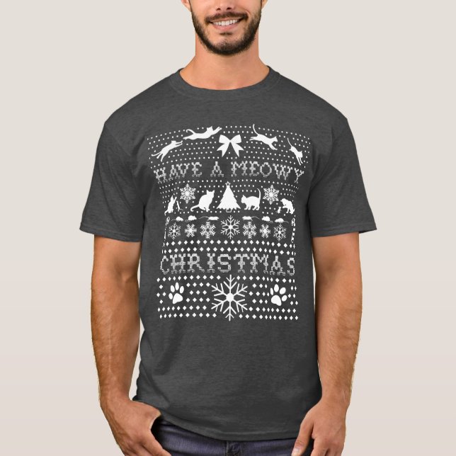 T-shirt Famille Christmas Cats (Devant)