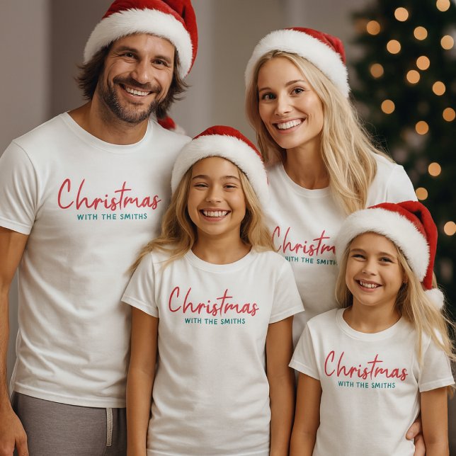 T-shirt Famille Christmas | Minimaliste Family Nom (Créateur téléchargé)