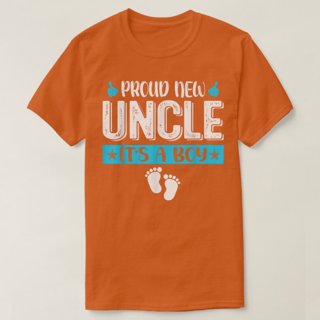 T-shirt Famille cool Fière Nouveau Oncle C'est un garçon G (Design devant)