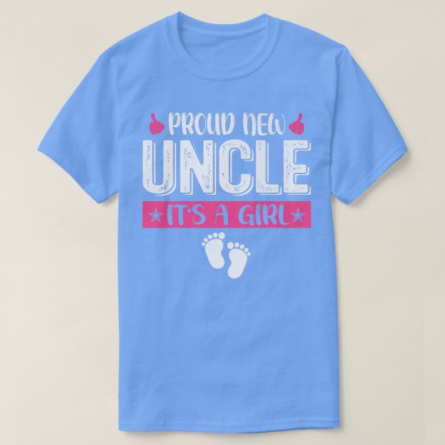 T-shirt Famille cool Fière Nouveau Oncle C'est une fille G (Design devant)
