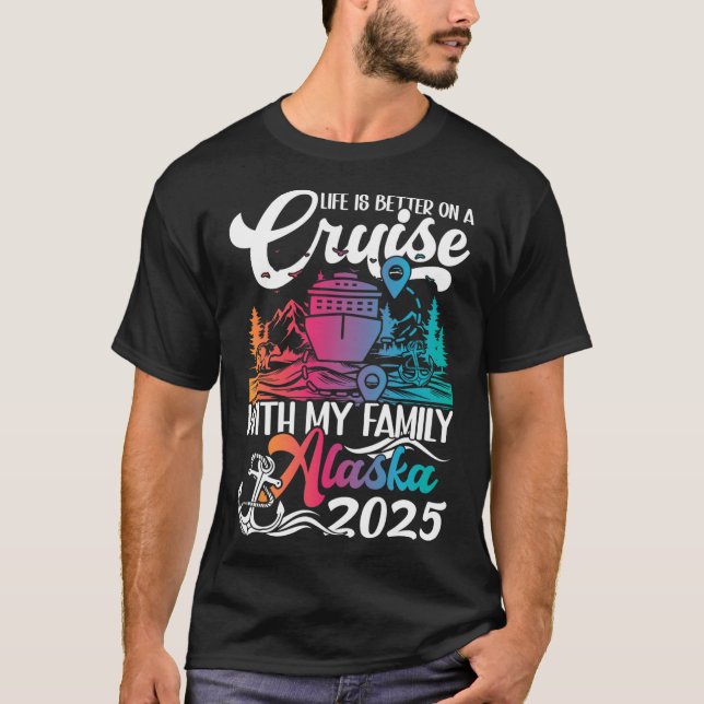T-shirt Famille correspondant Alaska Cruise Trier Famille  (Devant)